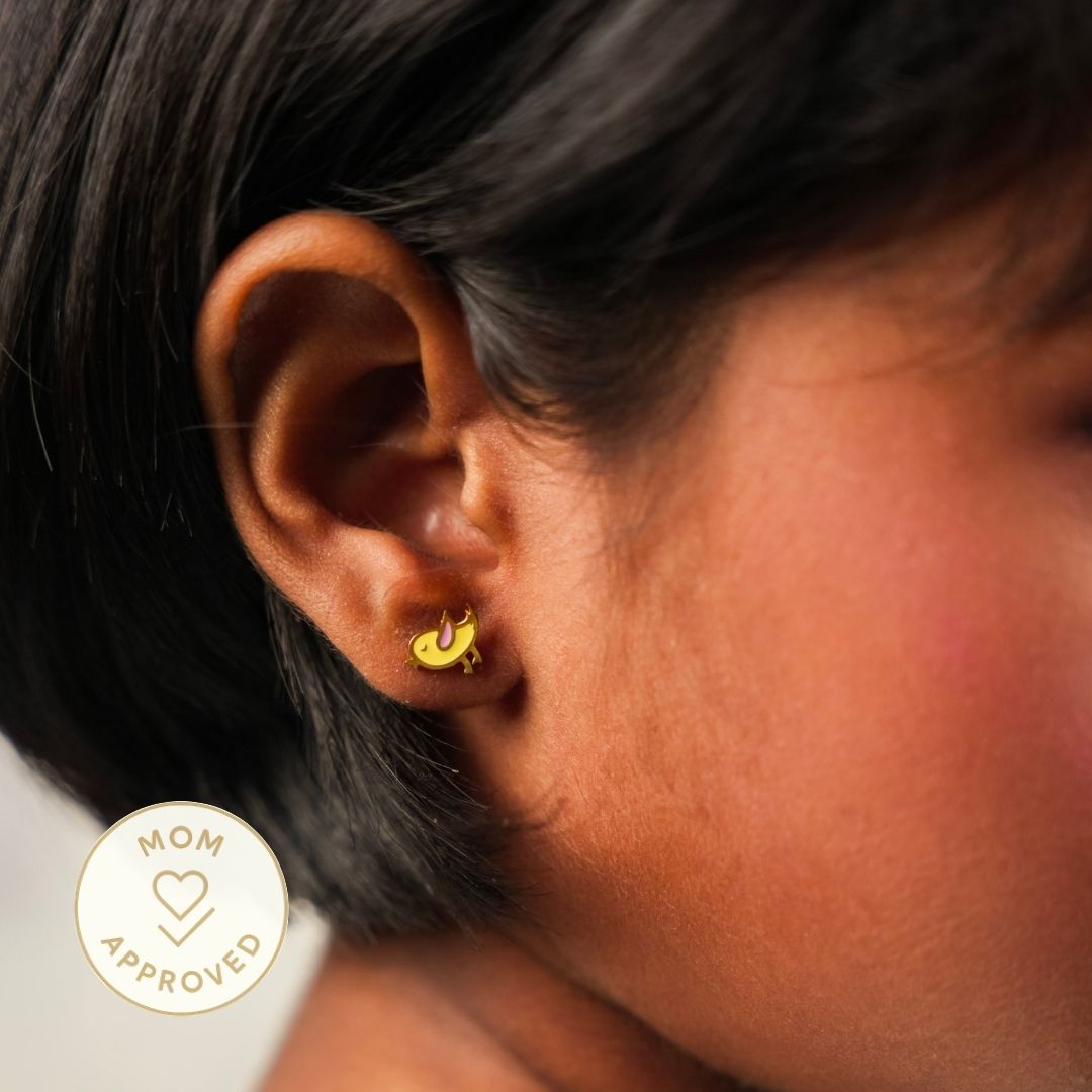 Yellow Birdie Stud Earring