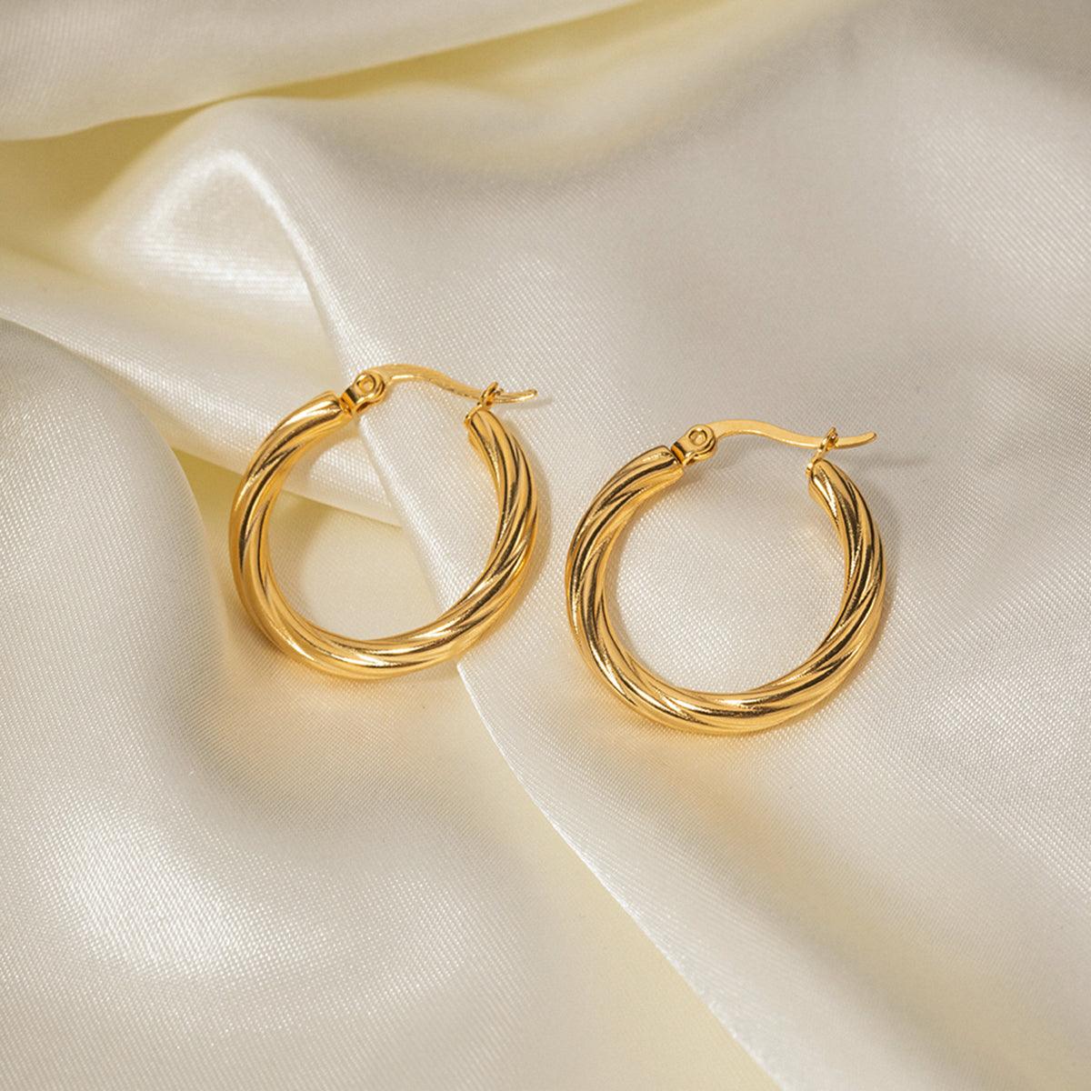 Twisty Hoop Earrings