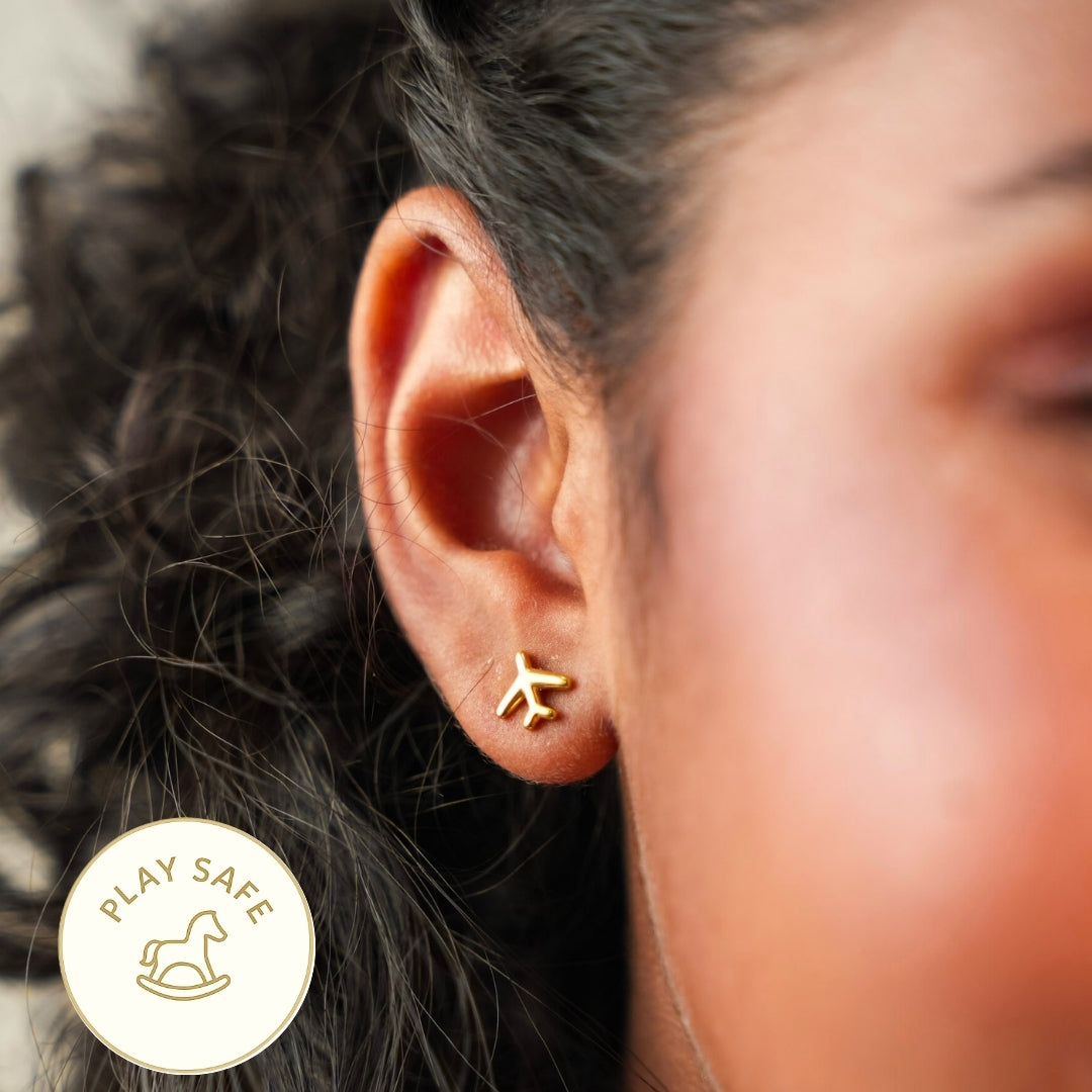Airplane Stud Earrings