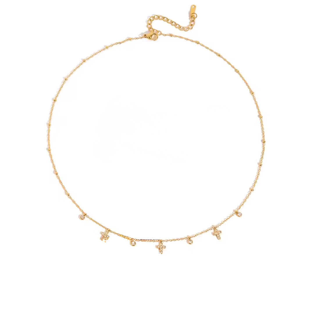 Shop Gold necklace with small charms