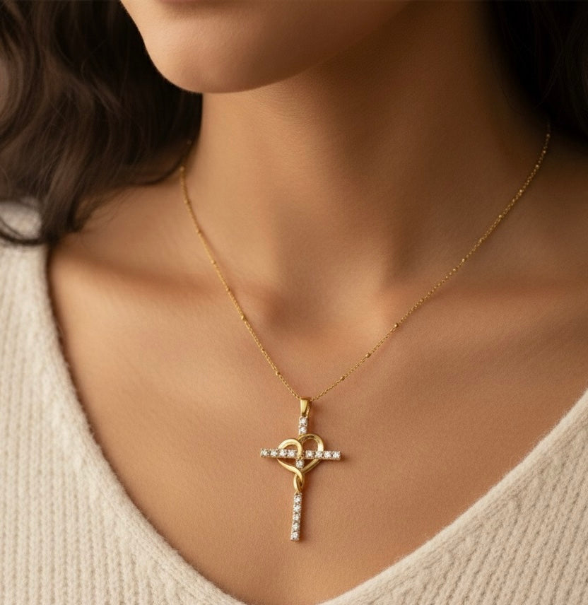 Cross Heart Necklace