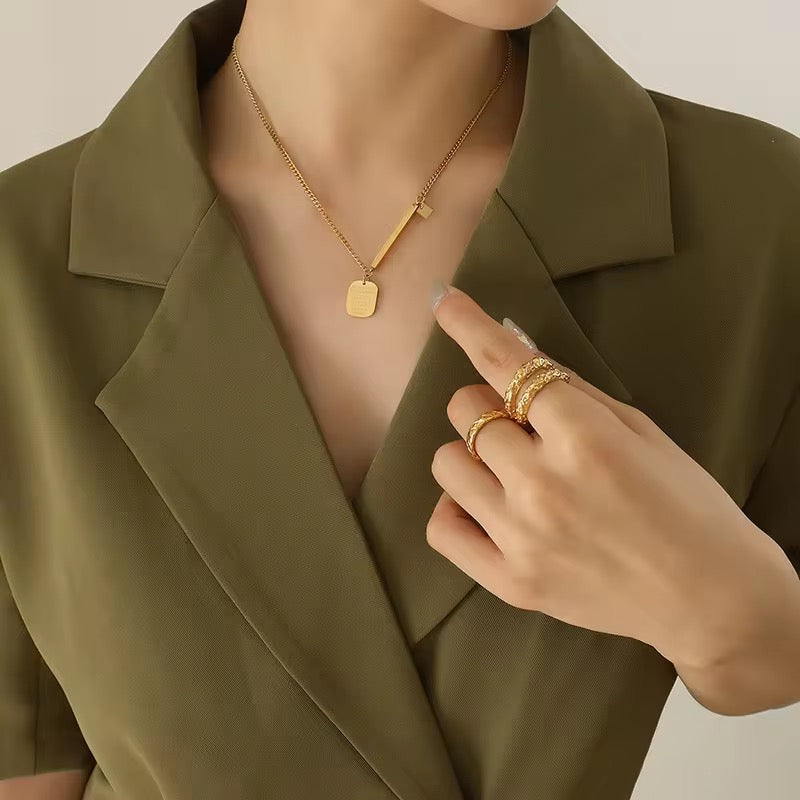 Cuban Chain Letter Necklace