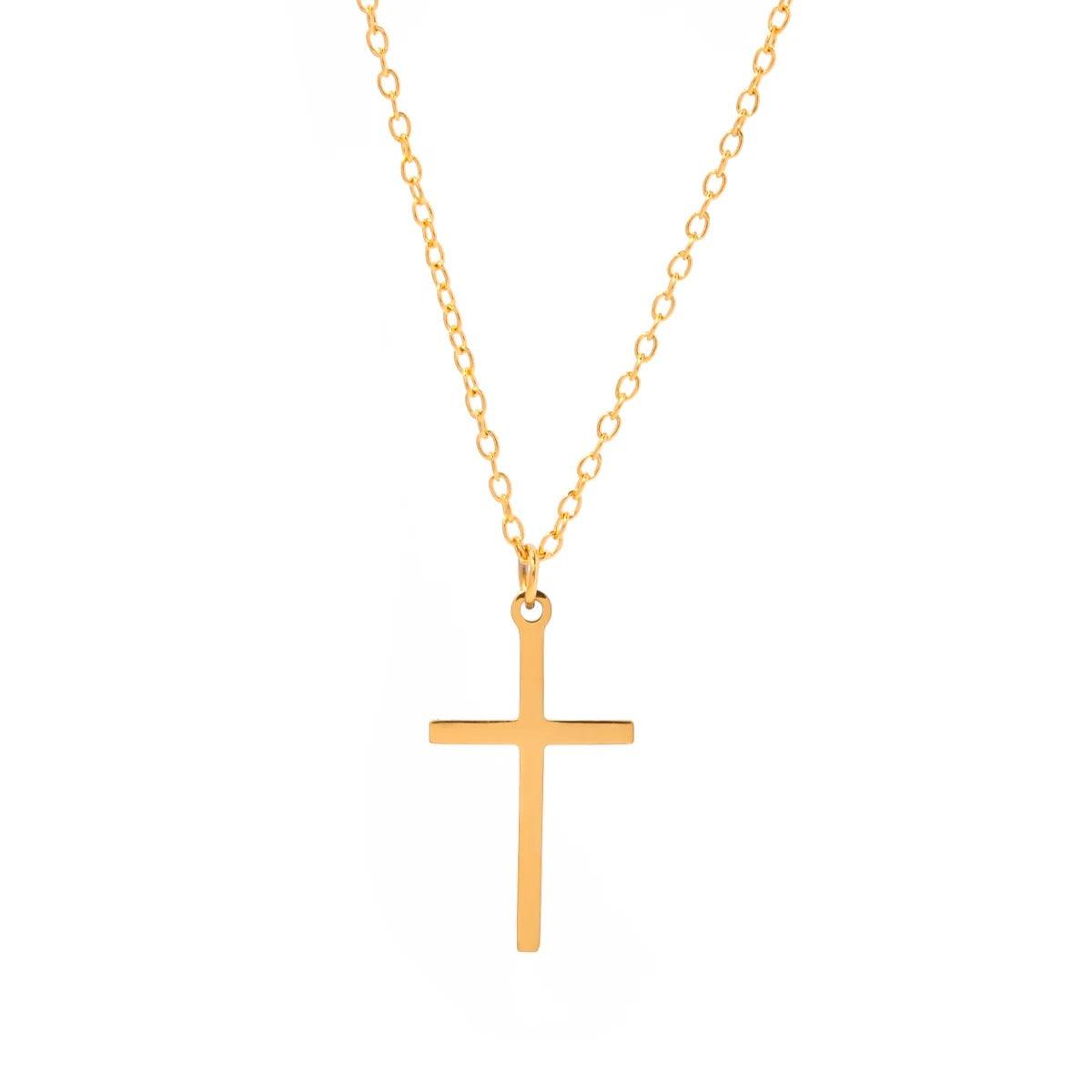Classic Cross Necklace - Gold