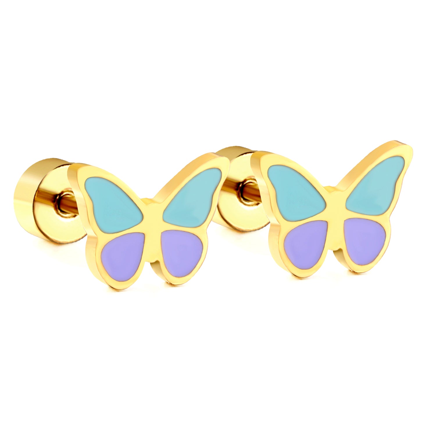 Blue Butterfly Stud Earring