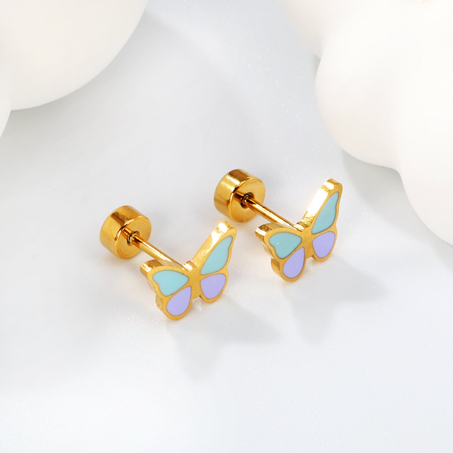 Blue Butterfly Stud Earring
