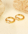 Sparkle Huggie Hoop Earring - Oval