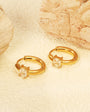Sparkle Huggie Hoop Earring - Square