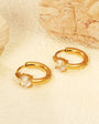 Sparkle Huggie Hoop Earring - Solitaire