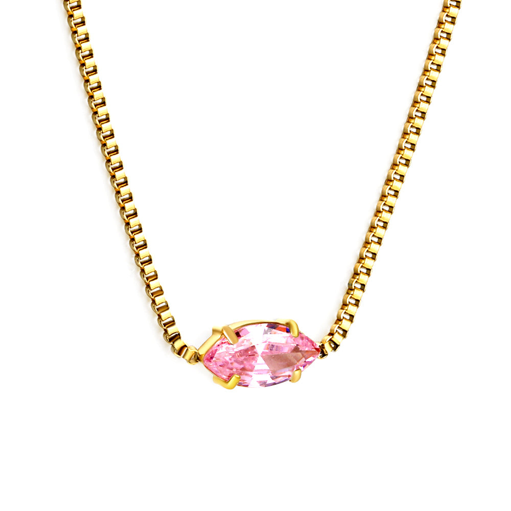 Aira Eye Necklace - Pink