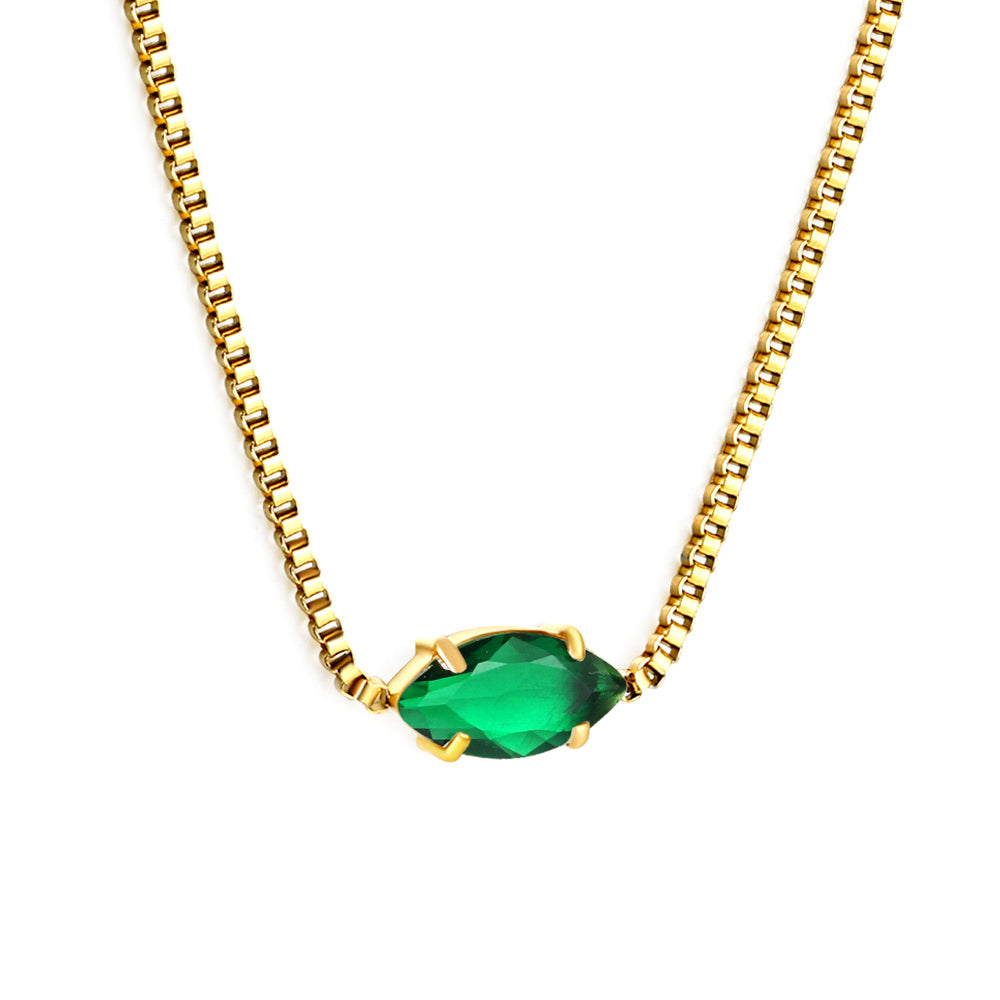 Aira Eye Necklace - Emerald