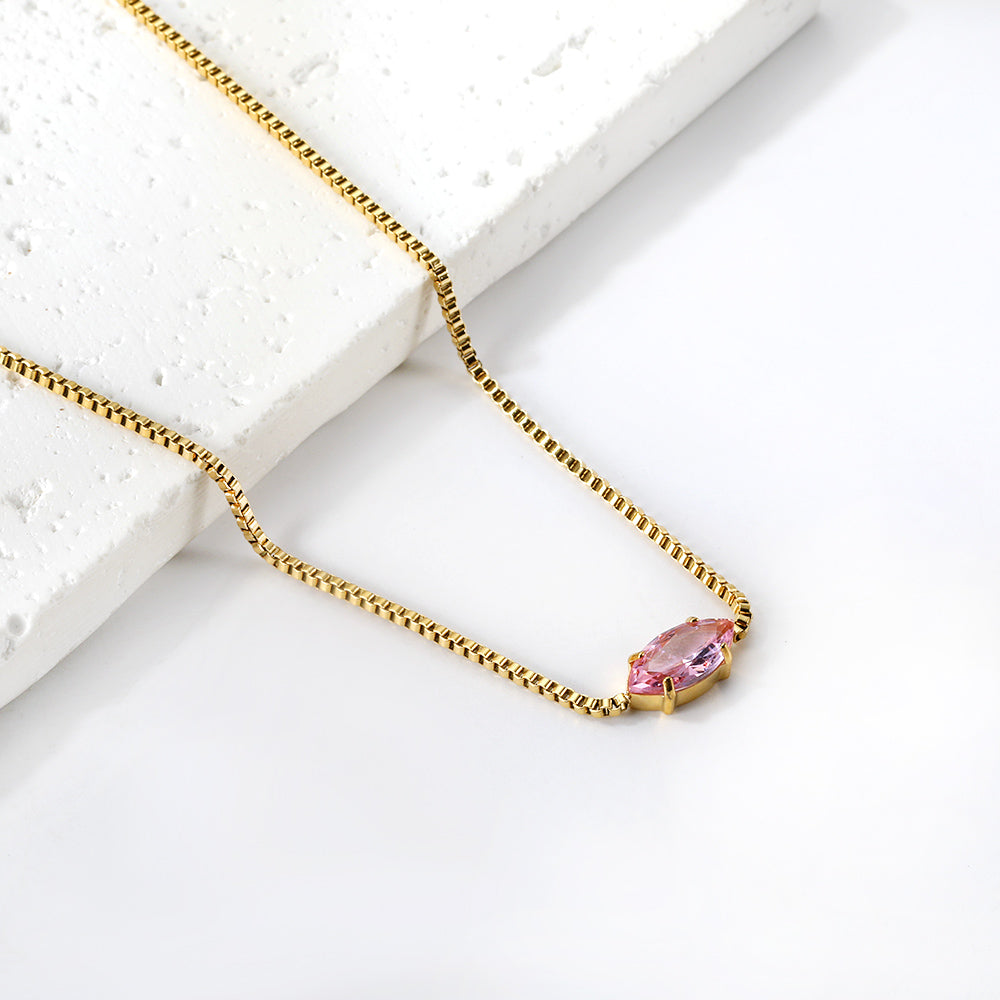 Aira Eye Necklace - Pink