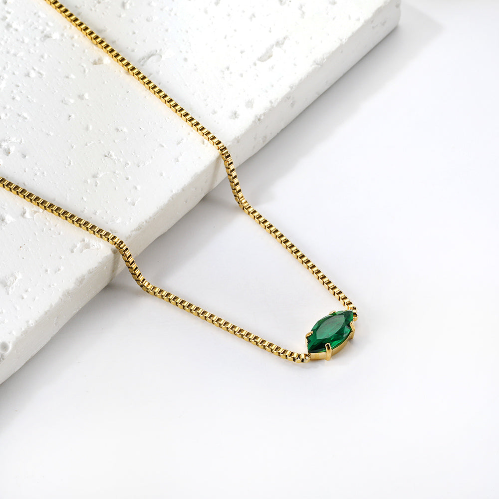 Aira Eye Necklace - Emerald
