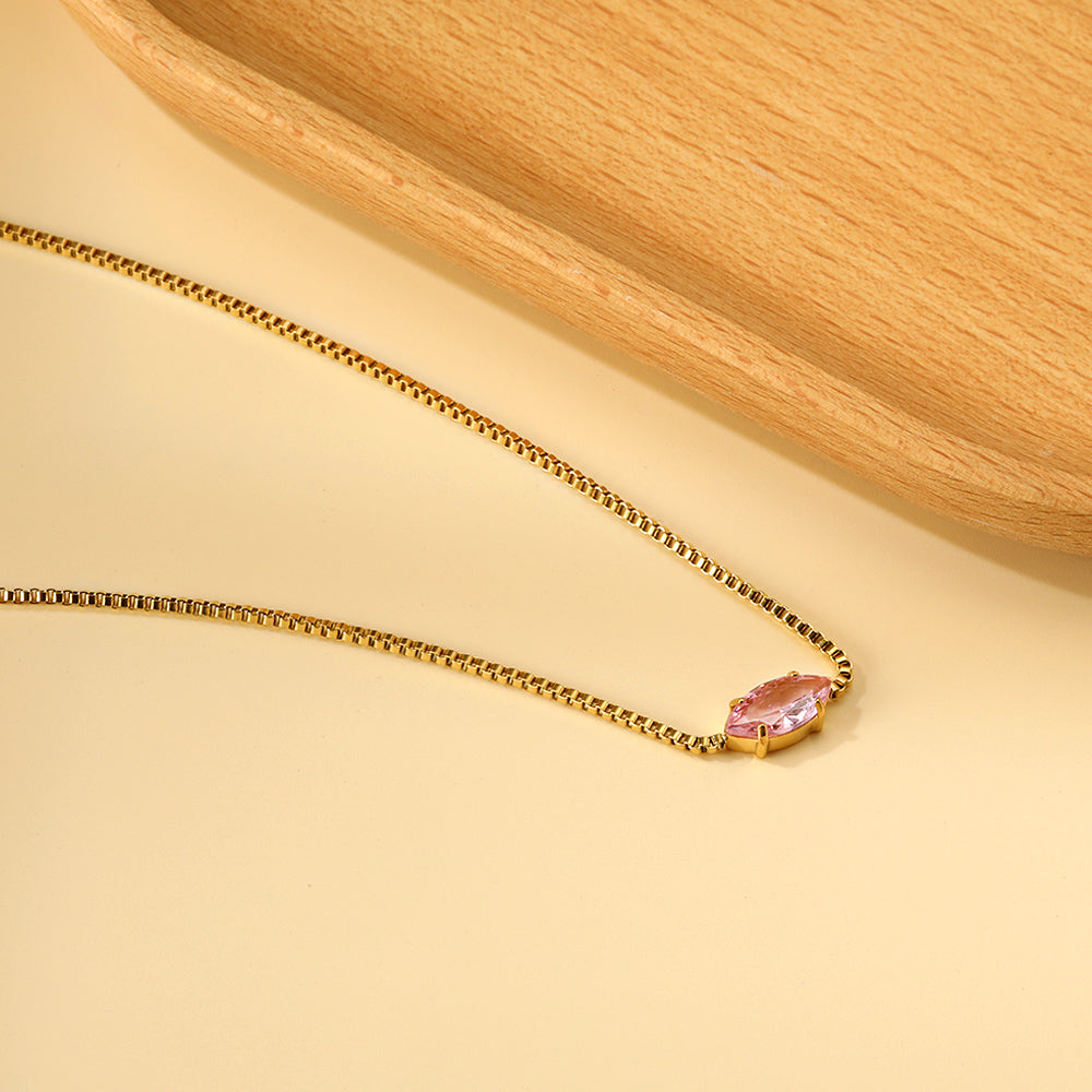 Aira Eye Necklace - Pink