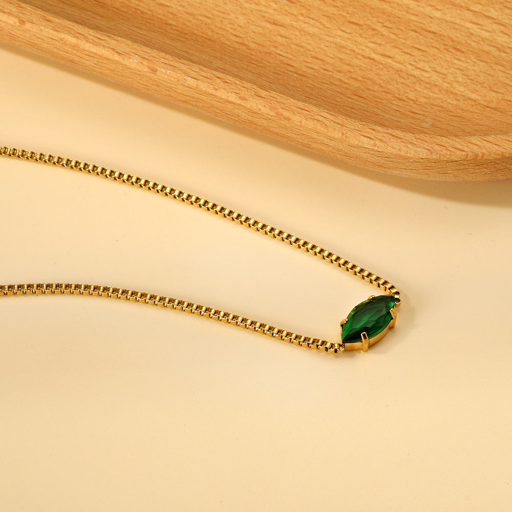 Aira Eye Necklace - Emerald