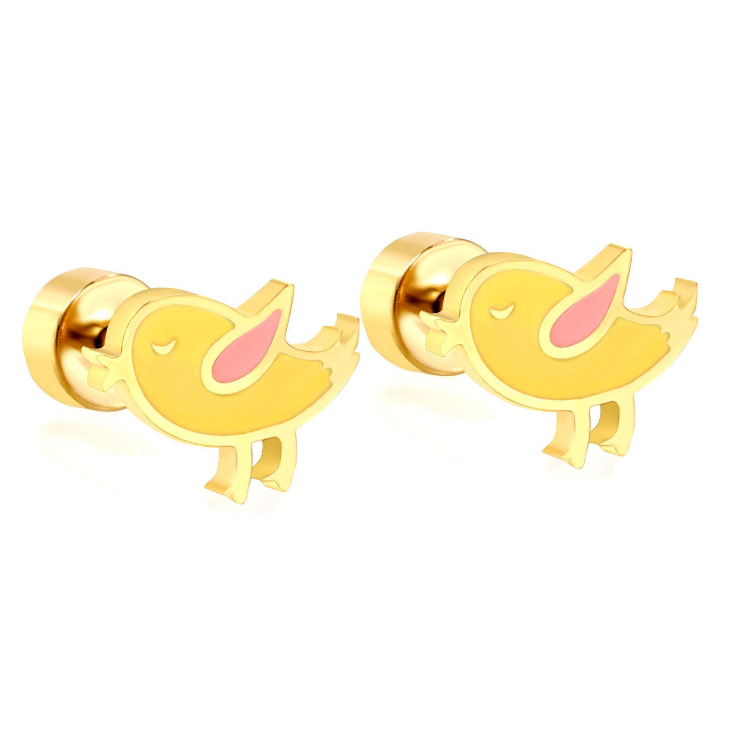 Yellow Birdie Stud Earring