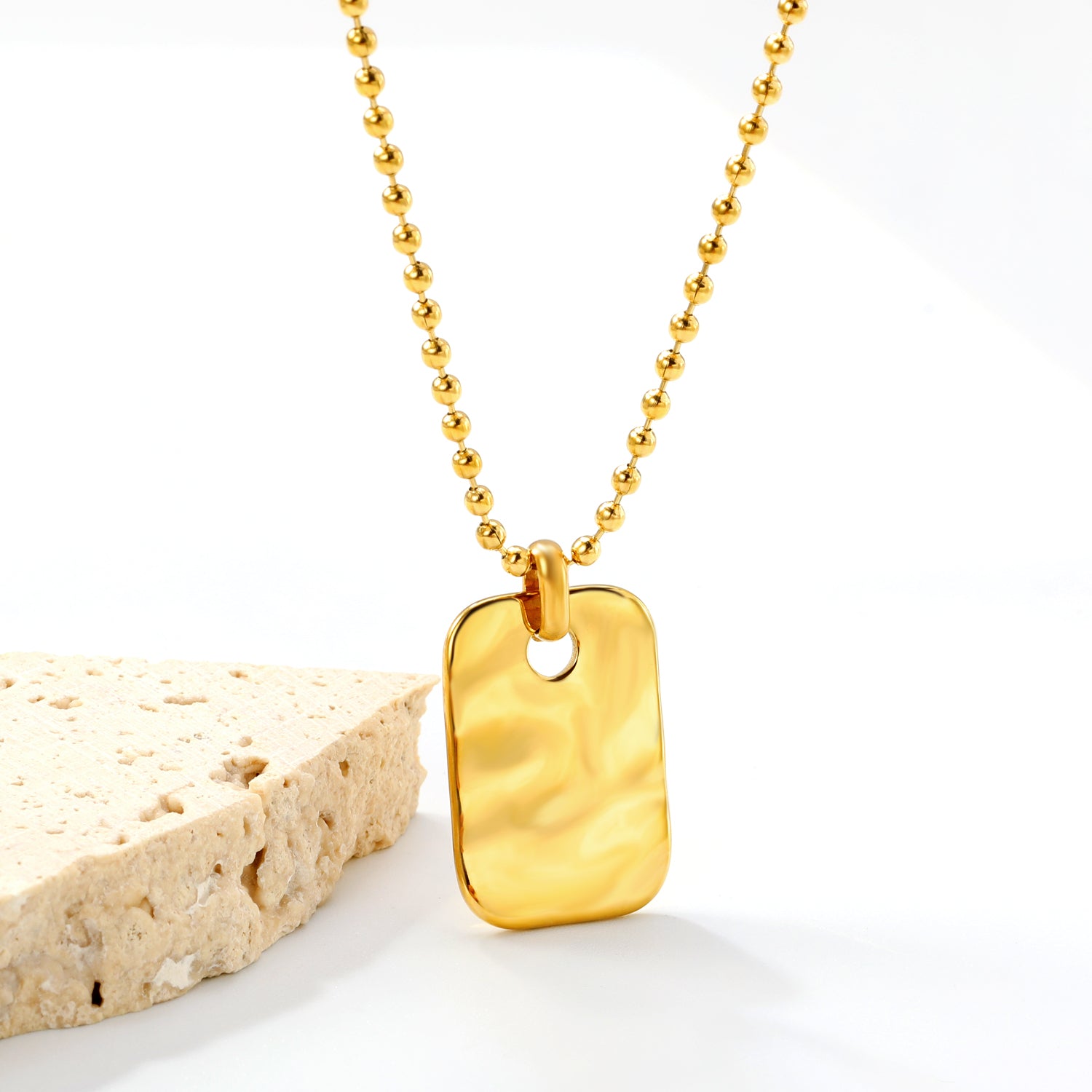 Rectangle Lava Necklace