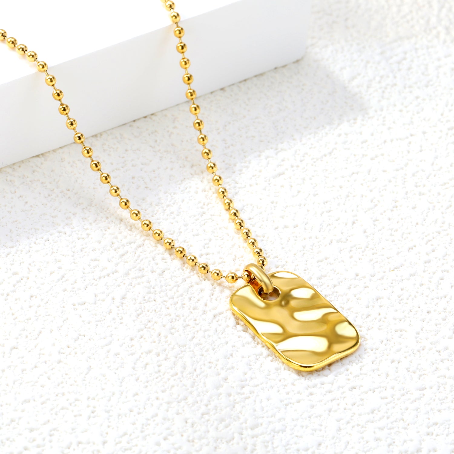 Rectangle Lava Necklace