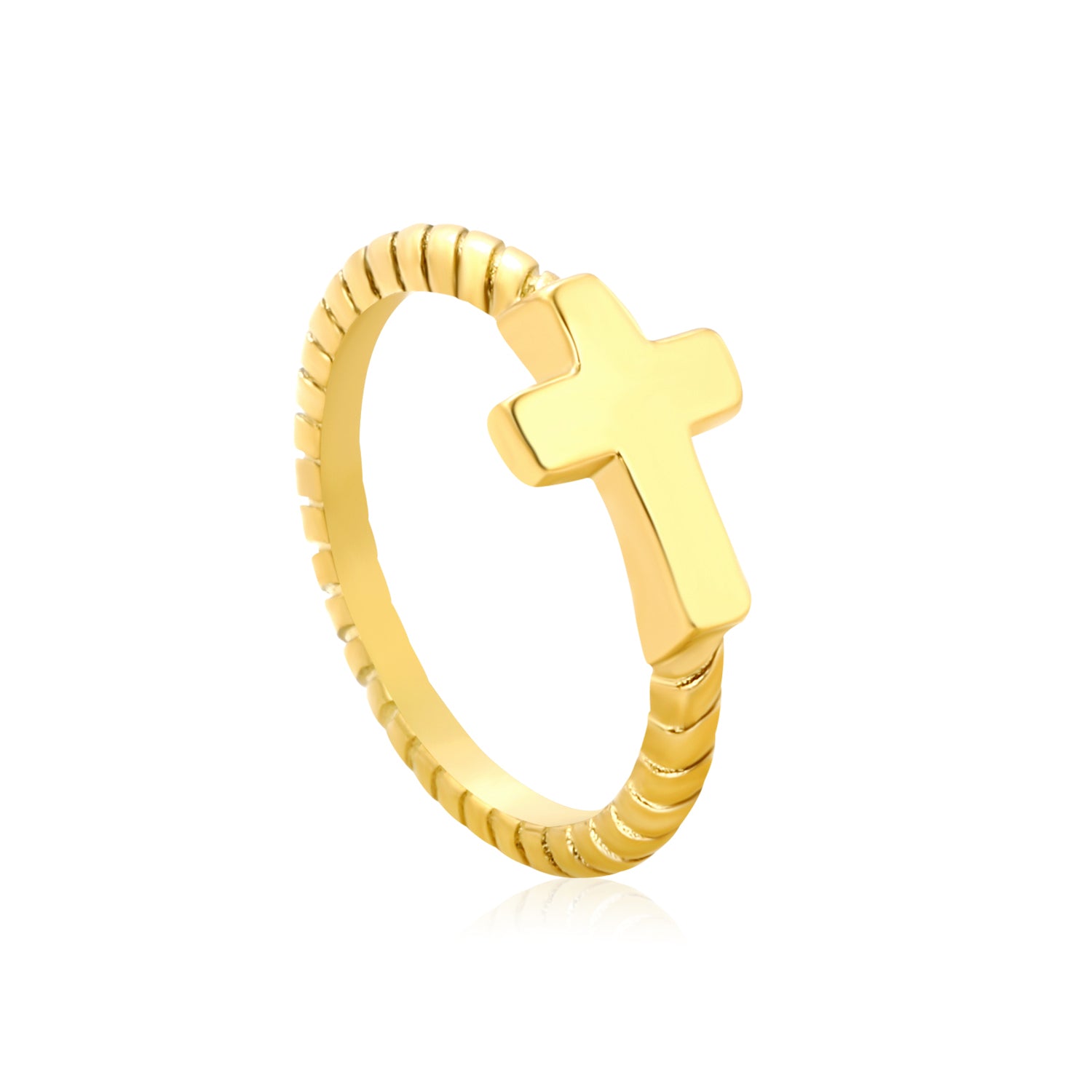 Buy gold-plated cross ring online