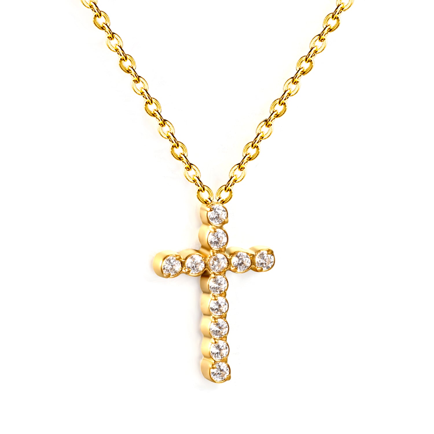 Luxe Glow Cross Necklace