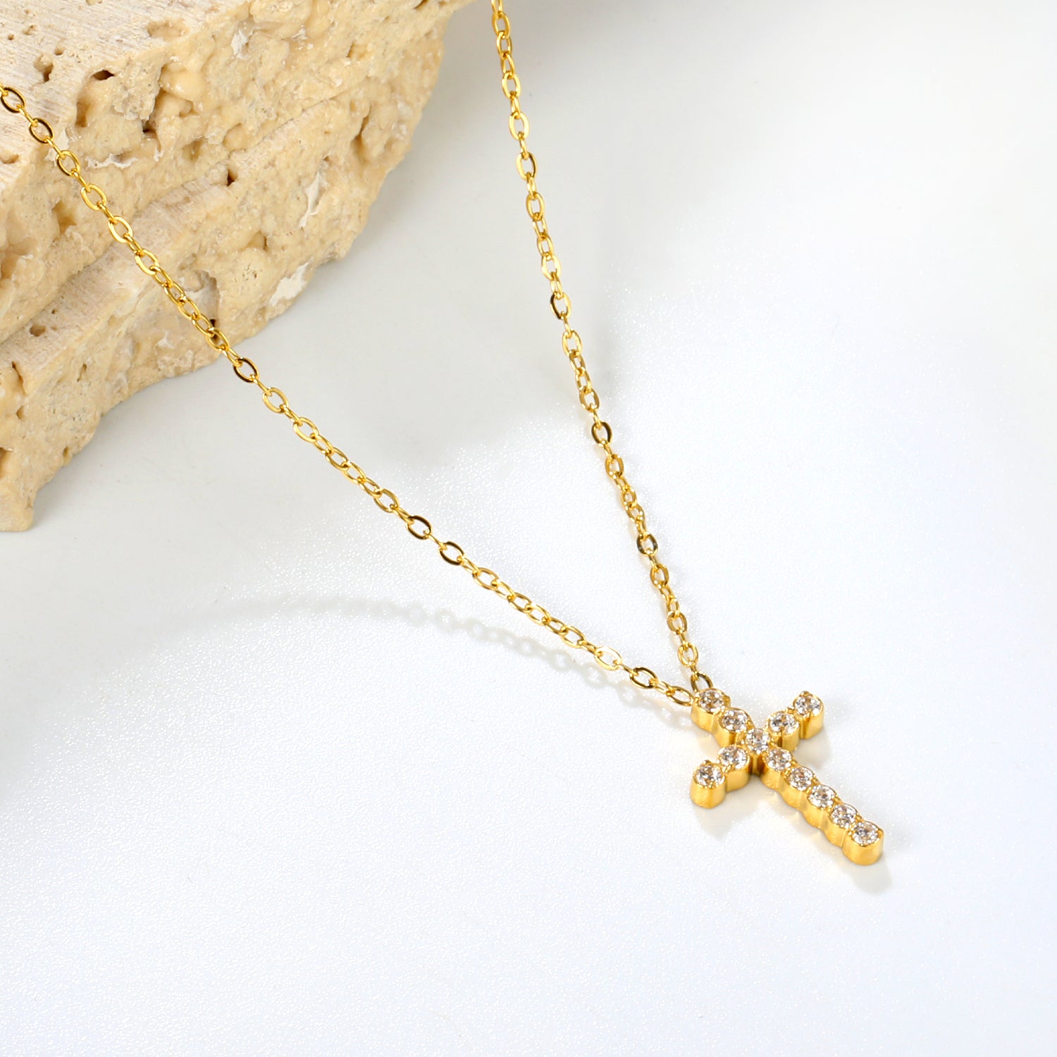 Luxe Glow Cross Necklace