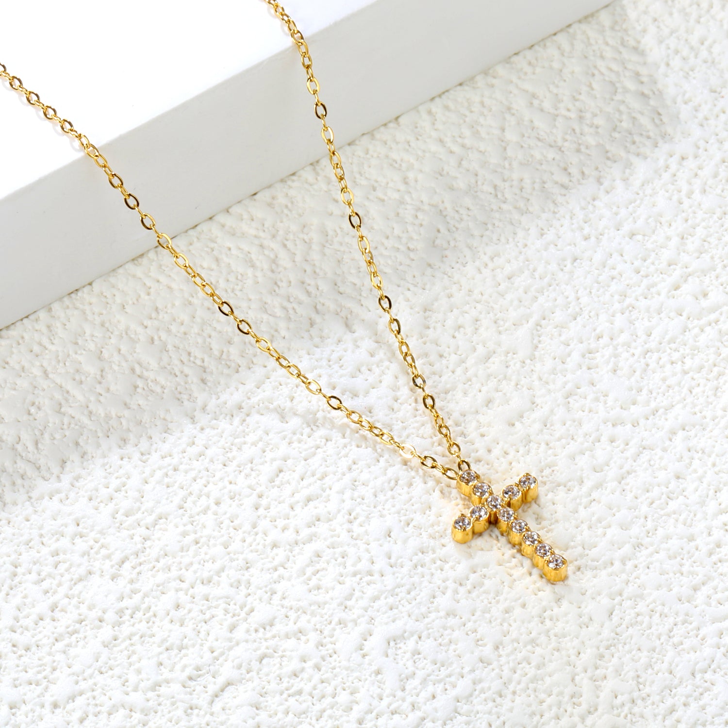 Luxe Glow Cross Necklace
