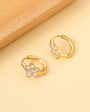 Sparkle Huggie Hoop Earring - Flower