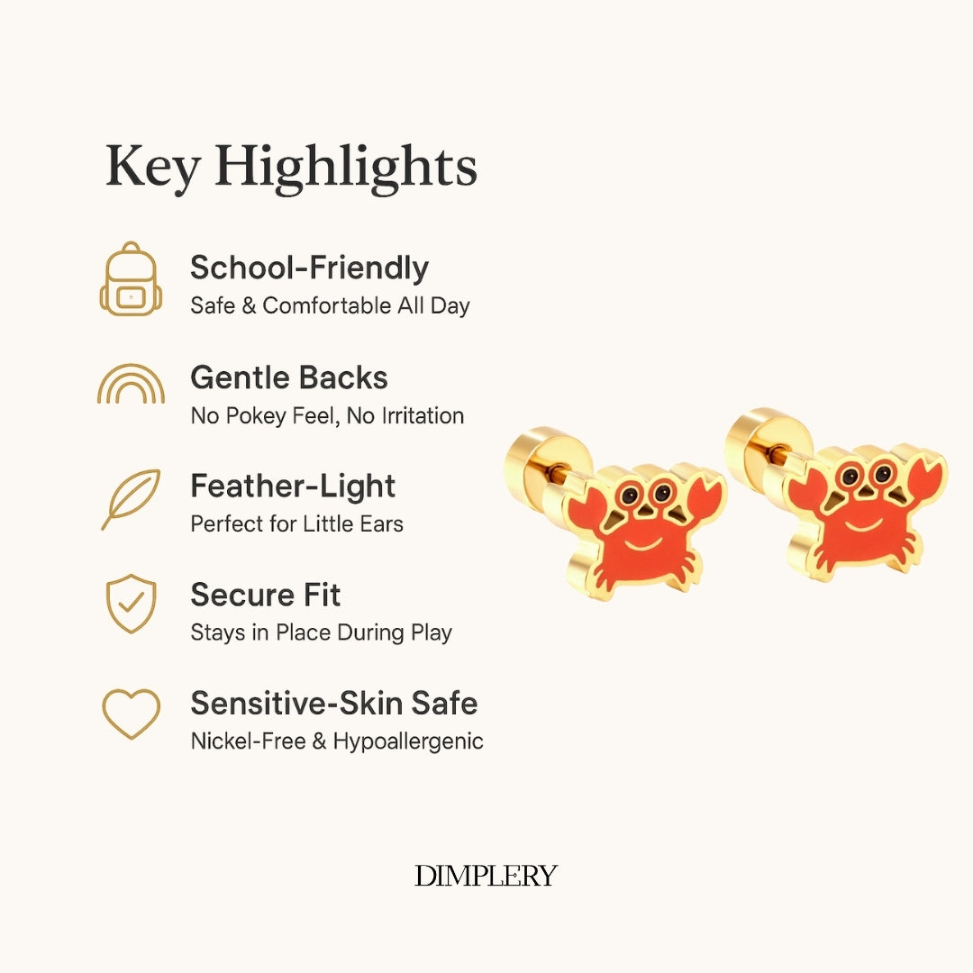Crab Stud Earring