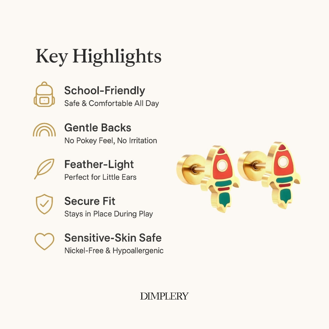 Rocket Stud Earring