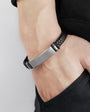 Engravable Leather Bracelet - Black