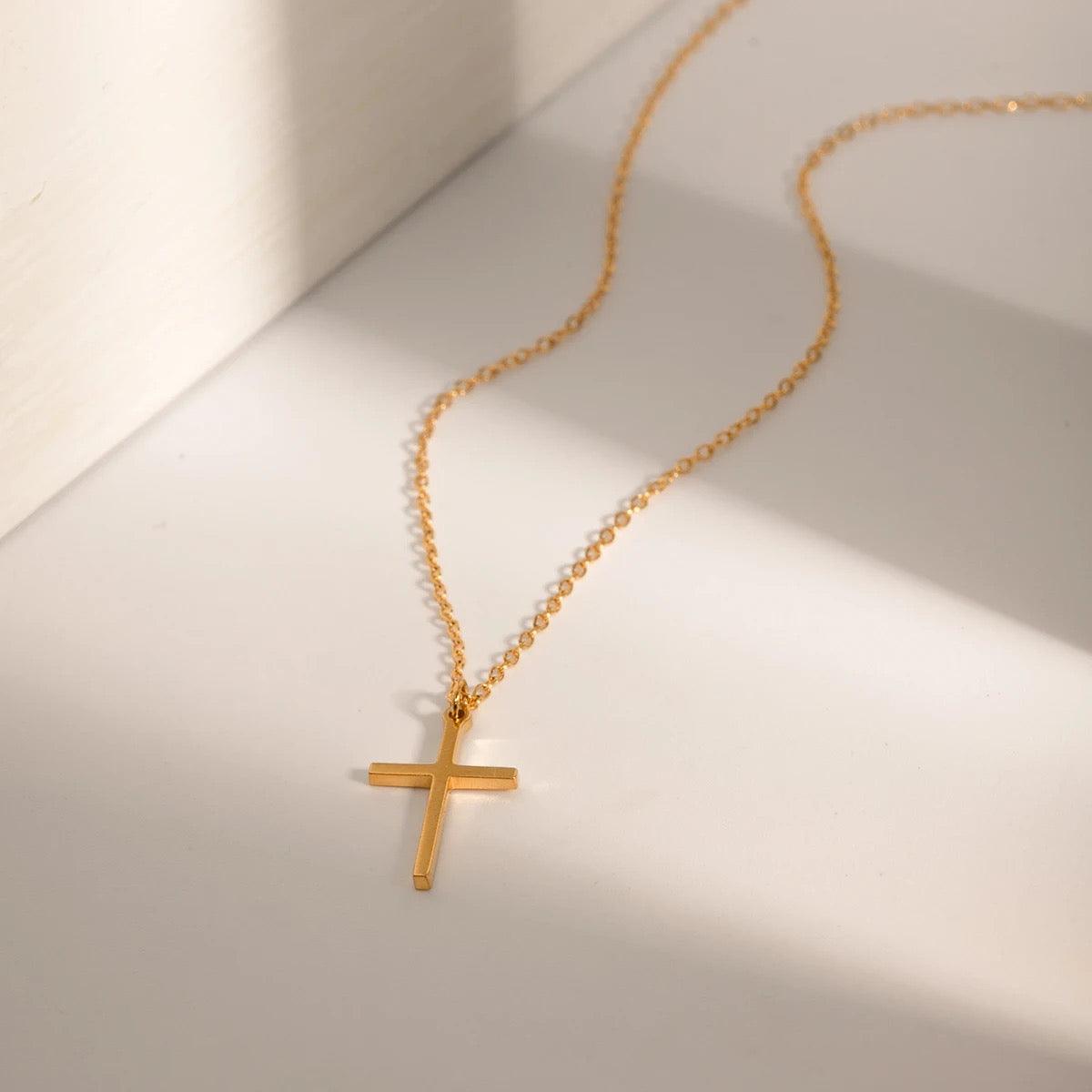 Classic Cross Necklace - Gold