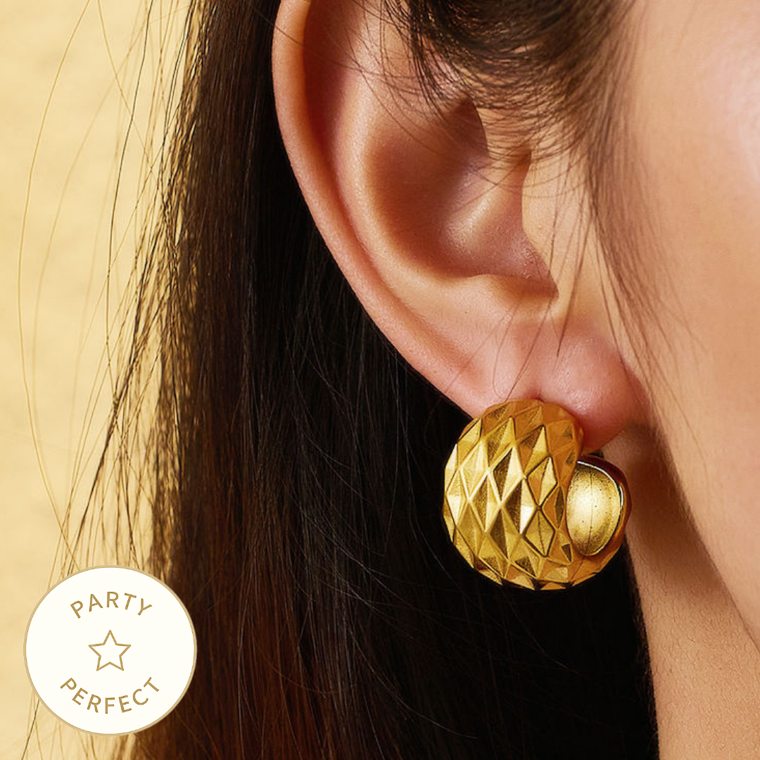 Globe Textured Hoop earring