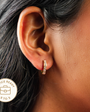 Diamond Heart Hoop Earring