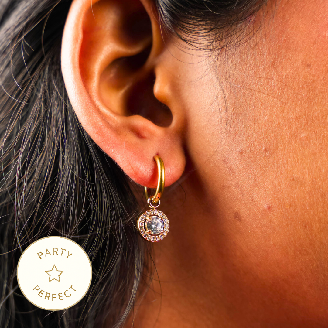 Buy Round Diamond Hoop Earrings Online