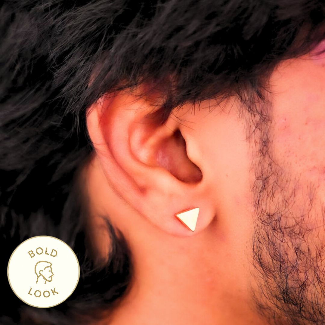 Triangle Stud Earring - Gold
