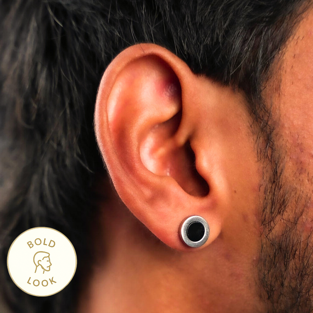 Disc Bolt Stud Earring