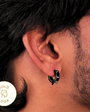 Spike Hoop Earring - Black