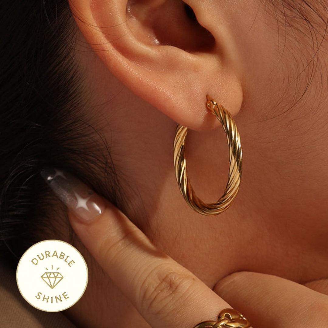 Twisty Hoop Earring