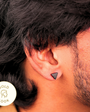 Triangle Stud Earring - Black