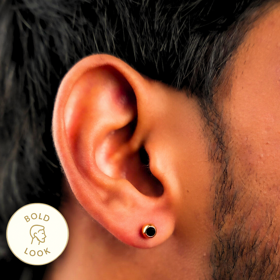 Orb Eye Stud Earring - Gold
