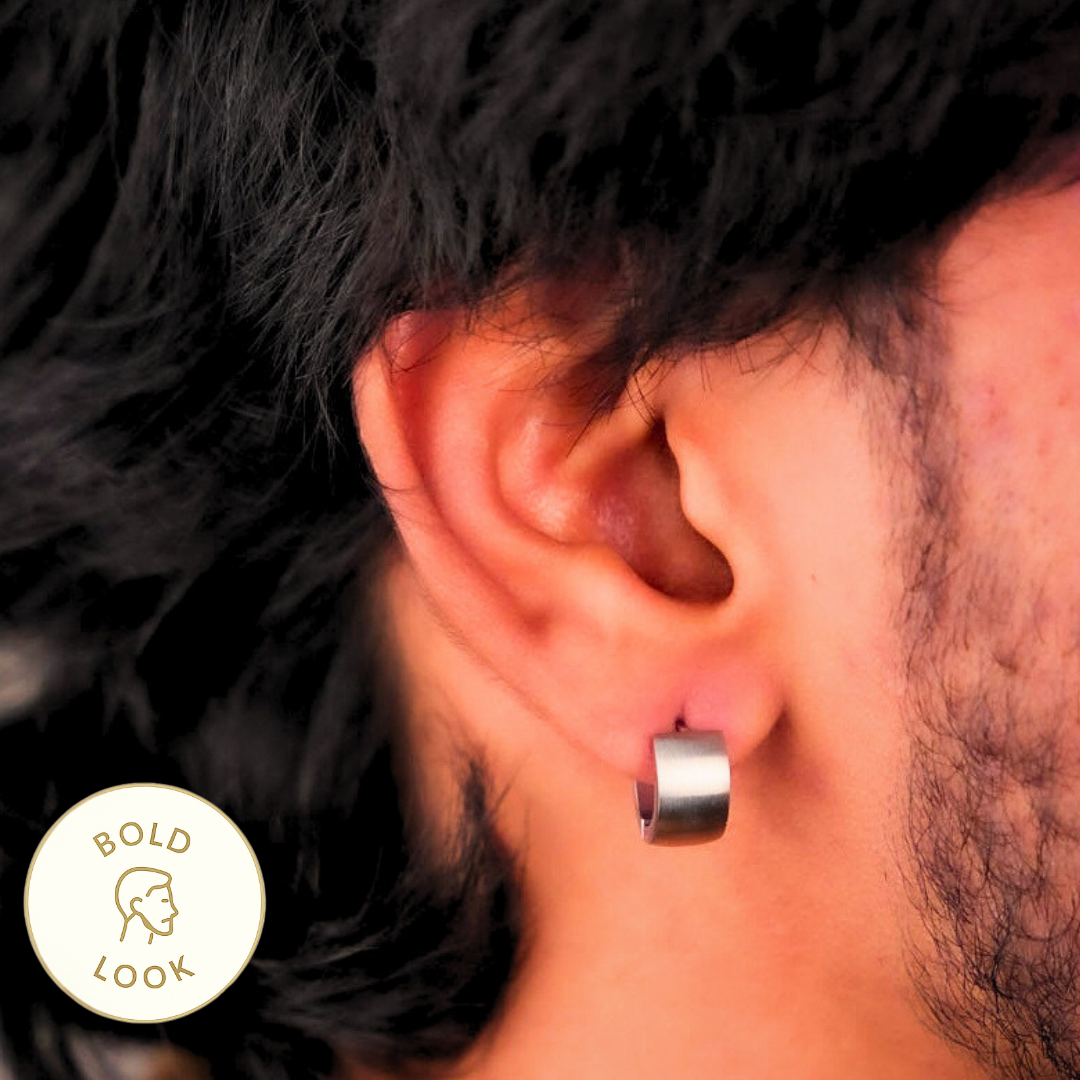 Matt Hoop Earring - Silver