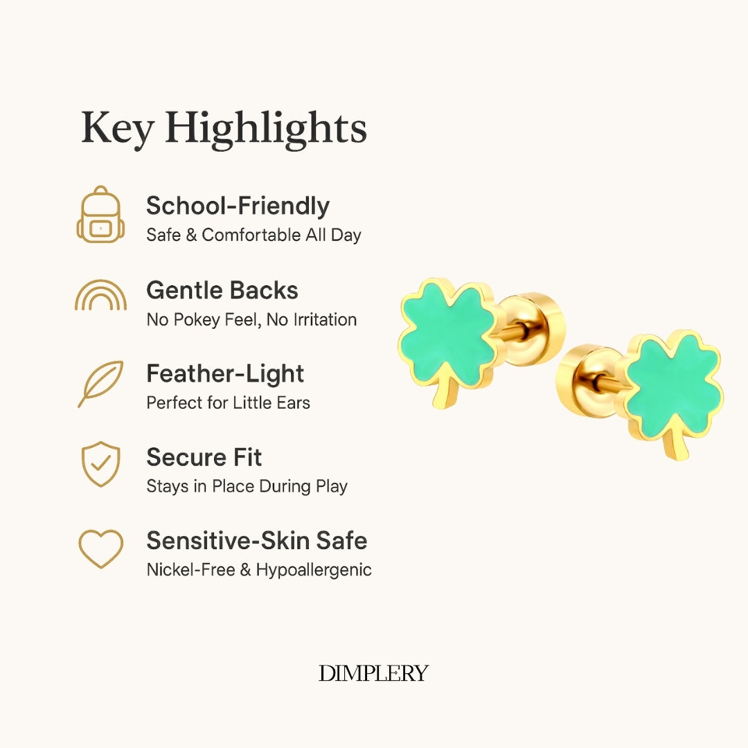 Lucky Clover Stud Earring