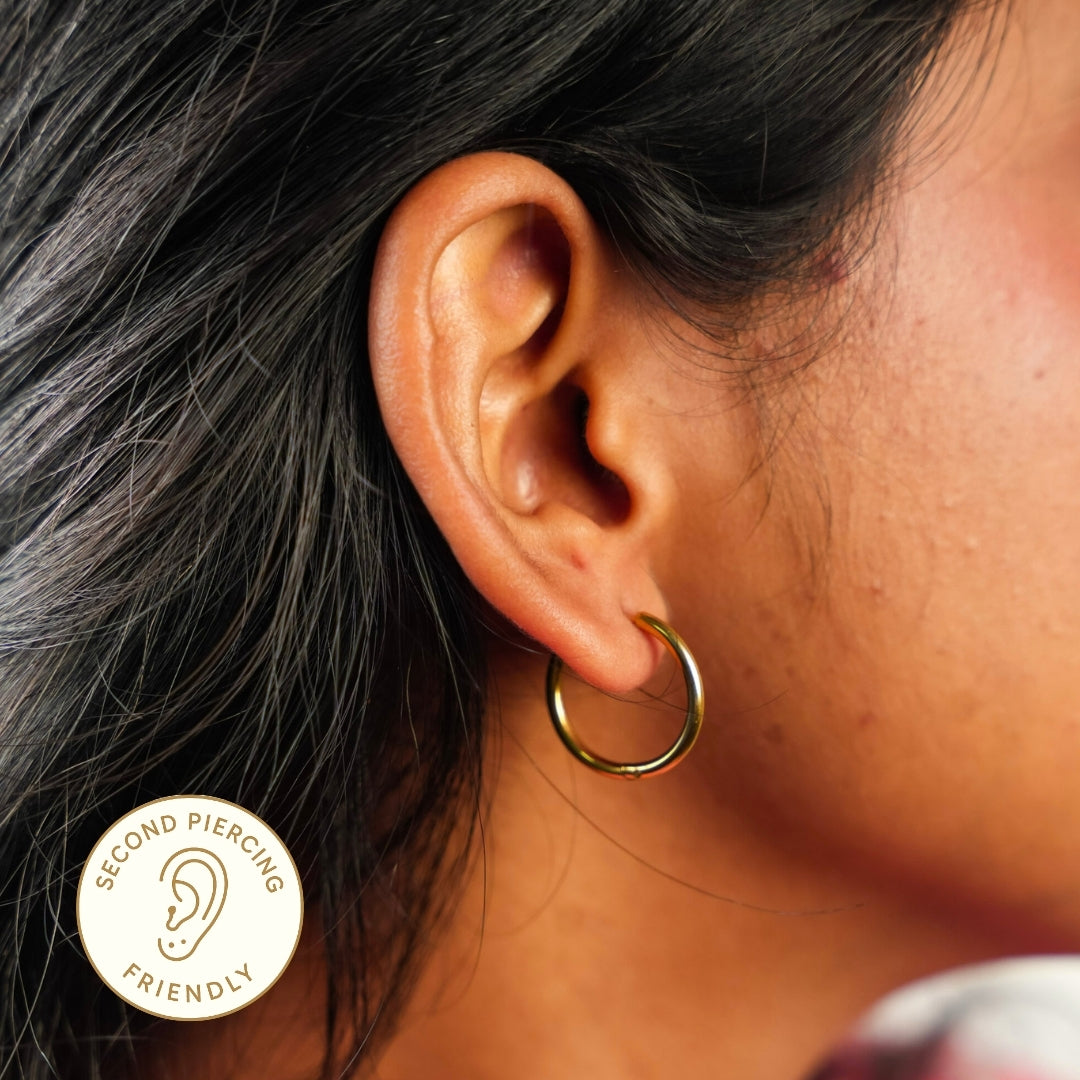 Petite Hoop Earring - 16 MM