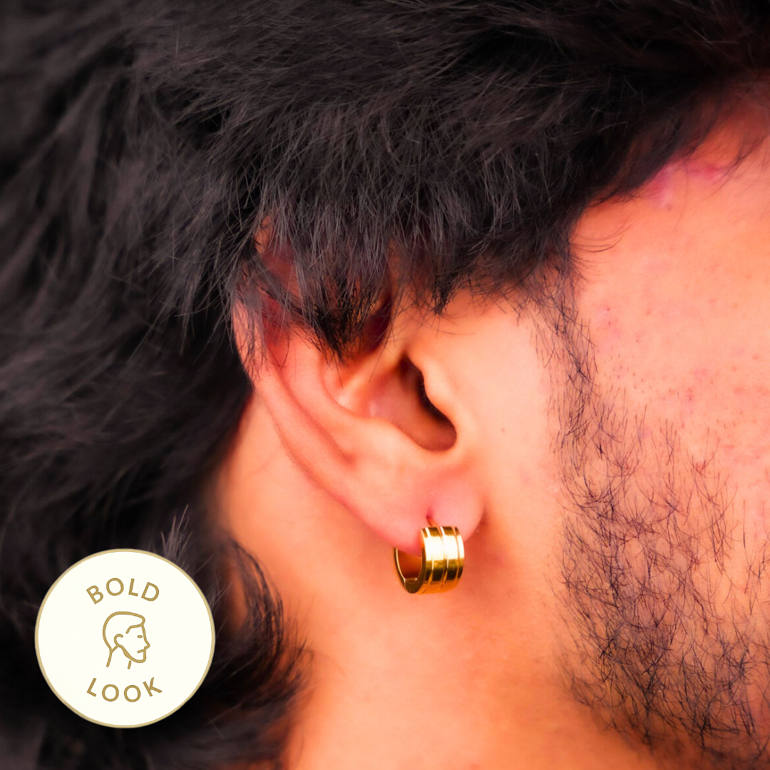 बकल हूप इयररिंग्स - सोना