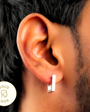 Square Hoop Earring - silver