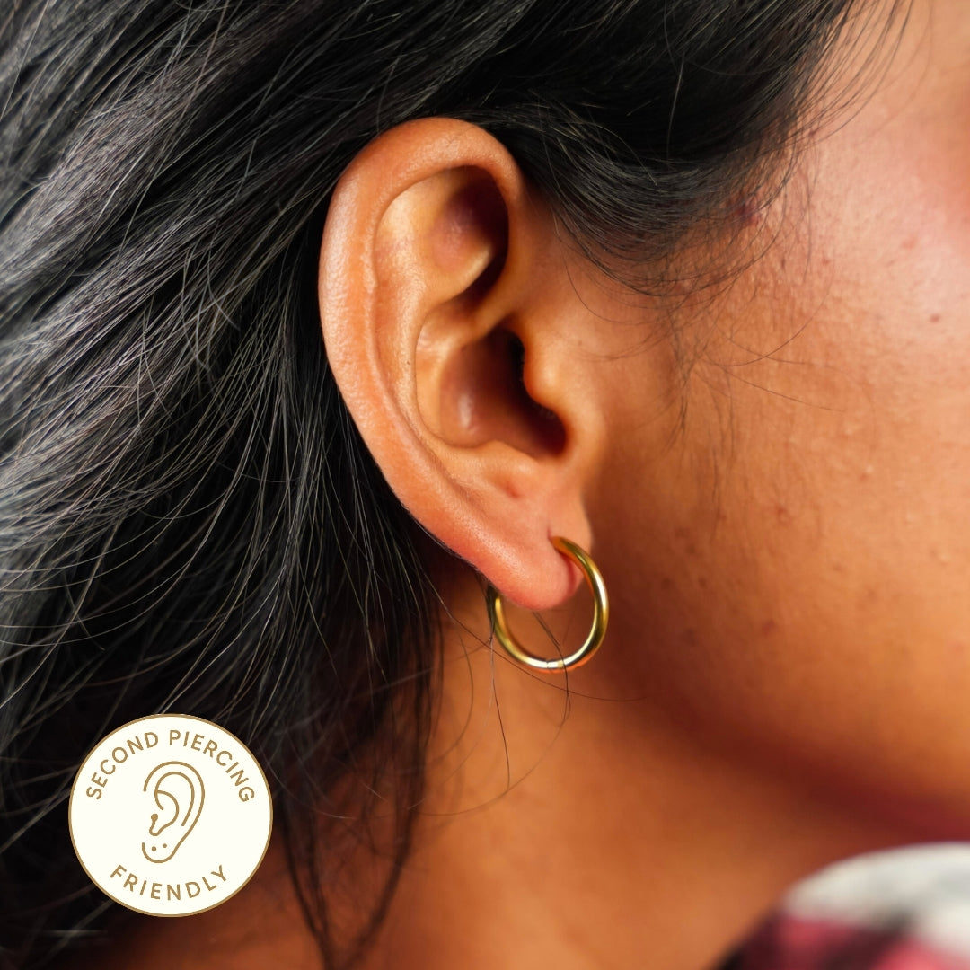 Petite Hoop Earring - 14 MM