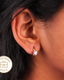 Sparkle Huggie Hoop Earring - Heart