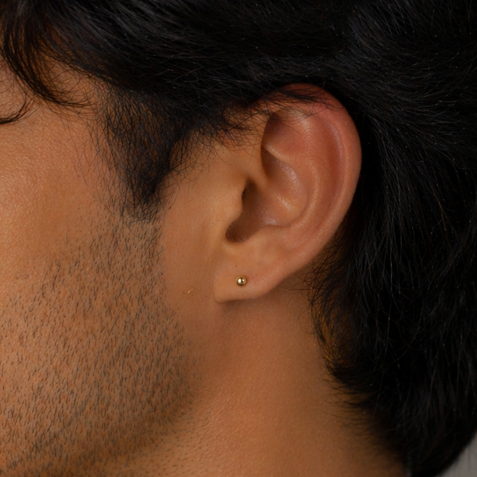 Orb Pin Earring - 3 MM
