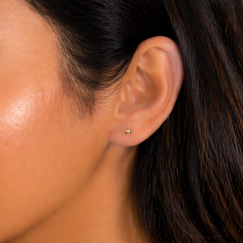 Orb Pin Earring - 3 MM