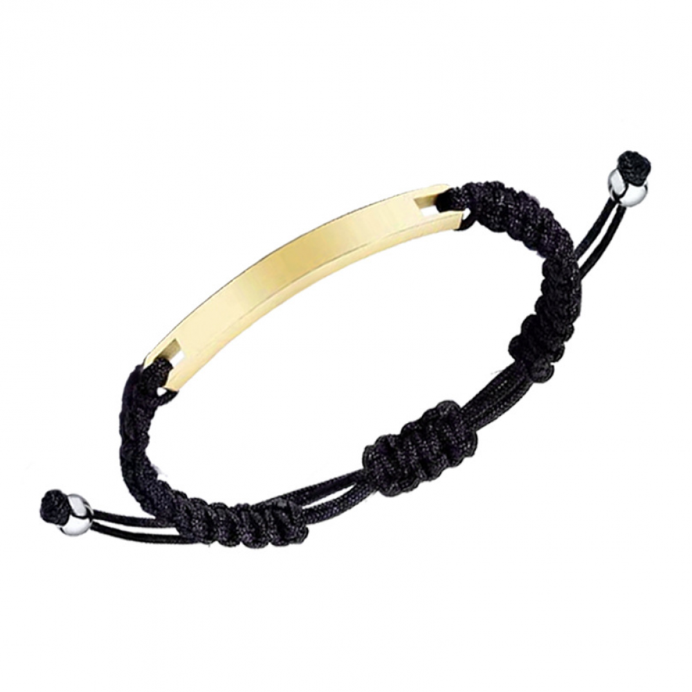 Engravable String Bracelet - Gold
