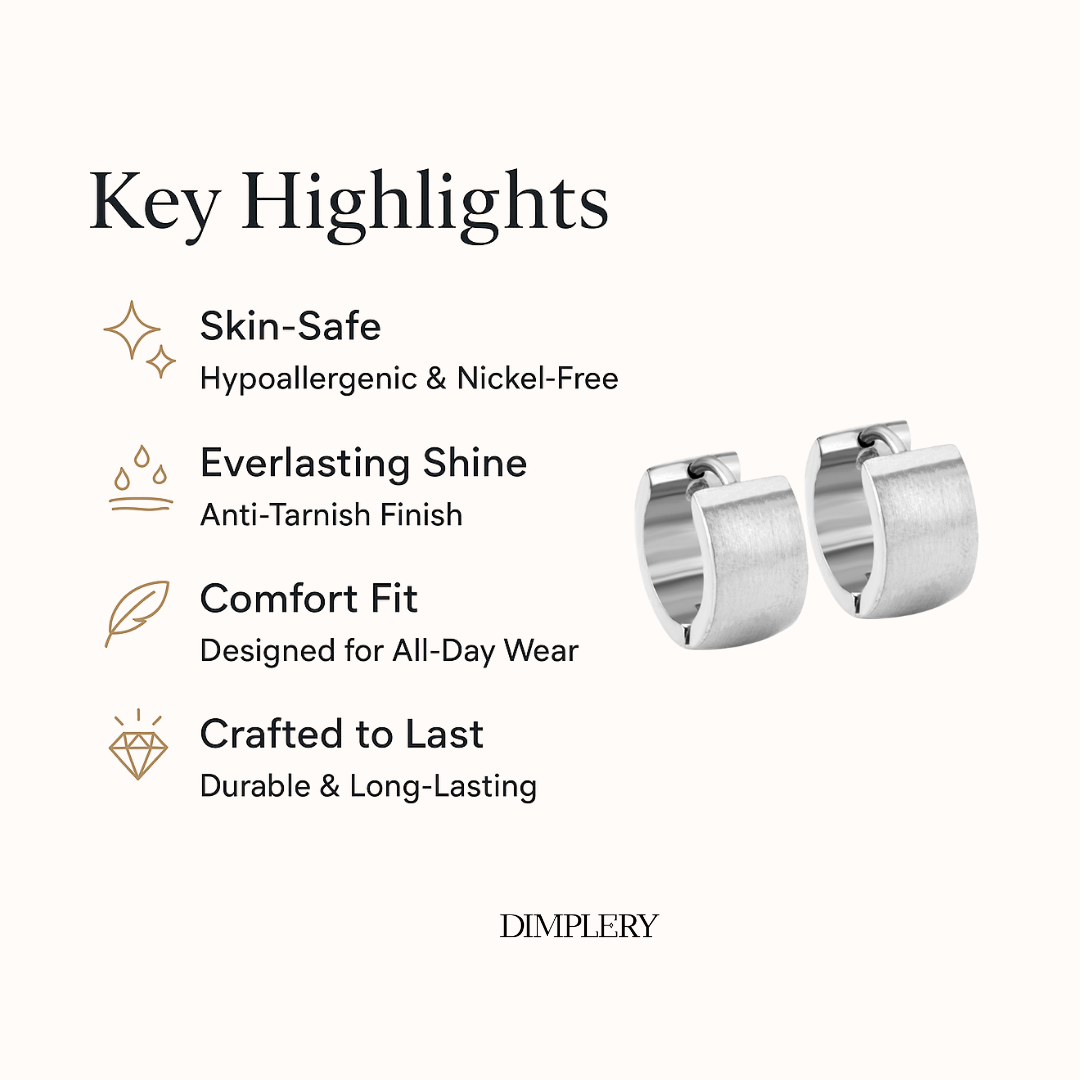 मोटी हूप बालियां - चांदी